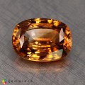 Natural Zircon 6 Carats Orange Brown Oval Cushion 12x9 mm Loose Gemstone - Image 1