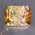 Natural Tourmaline 5.46 Carats Honey Yellow Emerald Cut 13x10 mm Loose Gemstone - Image 1