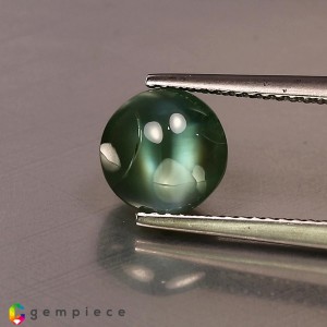 Green to light purple pink natural alexandrite cats eye round cabochon  3.53cts - 8x6mm Green to light purple pink natural alexandrite cats eye round cabochon  3.53cts - 8x6mm