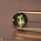 Green to light purple pink natural alexandrite cats eye round cabochon  3.53cts - 8x6mm
