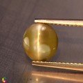 Natural Chrysoberyl cats eye 2.11 Carats Yellowish Green Oval Cabochon 8x7 mm Loose Gemstone - Image 5