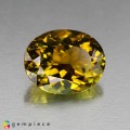 Natural Tourmaline 3.44 Carats Yellow Green Oval 11x9 mm Loose Gemstone - Image 1