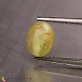 Natural Chrysoberyl cats eye 2.02 Carats Yellow Oval Cabochon 7x6 mm Loose Gemstone - Image 5