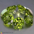 Natural Peridot 20.97 Carats Green Round 9x5 mm Loose Gemstone - Image 1