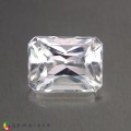 Natural Montebrasite 1.36 Carats White Emerald Cut 7x5 mm Loose Gemstone - Image 1