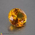 Natural Sphene 1.17 Carats Golden Yellow With Red Sparks Round 7x4 mm Loose Gemstone - Image 5