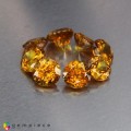 Natural Sphene 7.19 Carats Golden Yellow With Red Sparks Round 6x4 mm Loose Gemstone - Image 5