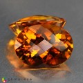 Natural Madeira citrine 17.07 Carats Madeira Orange Oval Checker 18x16 mm Loose Gemstone - Image 1