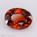 Natural Spessartite garnet 3.82 Carats Orange Red Oval 10x8 mm Loose Gemstone - Image 2