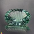 Natural Fluorite 59.14 Carats Sea Green Concave 31x21 mm Loose Gemstone - Image 3