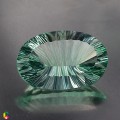 Natural Fluorite 59.14 Carats Sea Green Concave 31x21 mm Loose Gemstone - Image 7