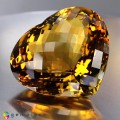 Natural Madeira citrine 301.01 Carats Madeira Orange Heart Checker 44x49 mm Loose Gemstone - Image 2
