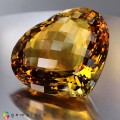 Natural Madeira citrine 301.01 Carats Madeira Orange Heart Checker 44x49 mm Loose Gemstone - Image 5