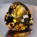 Natural Madeira citrine 301.01 Carats Madeira Orange Heart Checker 44x49 mm Loose Gemstone - Image 1