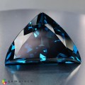 Natural Topaz 285.55 Carats London Blue Trilliant  34x51 mm Loose Gemstone - Image 3