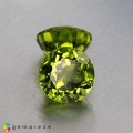 Natural Peridot 7.14 Carats Green Round 9x6 mm Loose Gemstone - Image 1