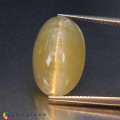 Natural Danburite cats eye 14.92 Carats Light Pastel Yellow Oval Cabochon 19x12 mm Loose Gemstone - Image 1
