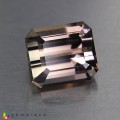 Natural Tourmaline 4.05 Carats Champagne Brown Emerald Cut 10x8 mm Loose Gemstone - Image 1
