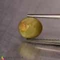 Natural Chrysoberyl cats eye 2.02 Carats Yellow Oval Cabochon 7x6 mm Loose Gemstone - Image 4