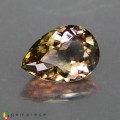 Natural Tourmaline 6.12 Carats Champagne Green Pear 14x10 mm Loose Gemstone - Image 1