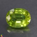 Natural Peridot 5.50 Carats Autumn Green Oval 12x10 mm Loose Gemstone - Image 1