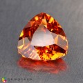 Natural Spessartite garnet 1.12 Carats Mandarin Orange Trilliant  6x3 mm Loose Gemstone - Image 1