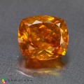 Natural Sphalerite 9.71 Carats Golden Yellow Cushion 12x11 mm Loose Gemstone - Image 1