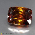 Natural Sphalerite 53.27 Carats Orange Yellow with Red Flashes Cushion 23x17 mm Loose Gemstone - Image 2