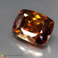 Natural Sphalerite 53.27 Carats Orange Yellow with Red Flashes Cushion 23x17 mm Loose Gemstone - Image 3