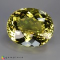 Natural Prasiolite 82.57 Carats Lemon yellow Oval 30x25 mm Loose Gemstone - Image 2