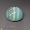 Natural Peru opal 17.59 Carats Ice Blue Oval Cabochon 17x15 mm Loose Gemstone - Image 1