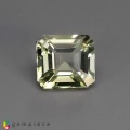 Natural Amblygonite 1.17 Carats Light Yellow Green Emerald Cut 7x6 mm Loose Gemstone - Image 1