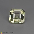 Natural Amblygonite 1.17 Carats Light Yellow Green Emerald Cut 7x6 mm Loose Gemstone - Image 2