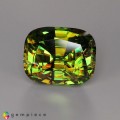 Natural Sphene 47.10 Carats Fine Green with Red Flashes Cushion 23x19 mm Loose Gemstone - Image 2