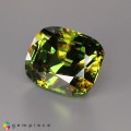 Natural Sphene 47.10 Carats Fine Green with Red Flashes Cushion 23x19 mm Loose Gemstone - Image 4