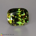 Natural Sphene 47.10 Carats Fine Green with Red Flashes Cushion 23x19 mm Loose Gemstone - Image 6