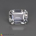 Natural Montebrasite 1.58 Carats White Emerald Cut 7x6 mm Loose Gemstone - Image 1