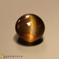 Natural Chrysobeyl cats eye 10.65 Carats Honey Round Cabochon 12x8 mm Loose Gemstone - Image 7