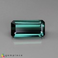 Natural Tourmaline 3.56 Carats Teal Green Emerald Cut 12x6 mm Loose Gemstone - Image 1
