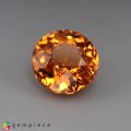 Natural Spessartite garnet 1.38 Carats Fanta Orange Round 6x4 mm Loose Gemstone - Image 1
