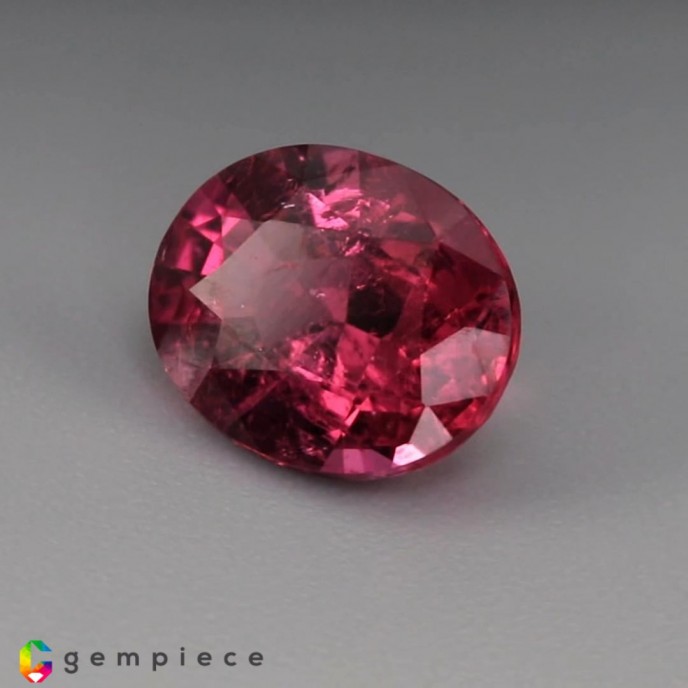 Purplish pink natural rubellite oval shaped 2.20cts - 9x8mm