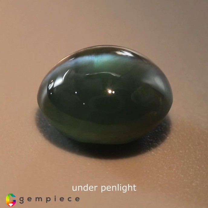 Green to light purple pink natural alexandrite cats eye oval cabochon online