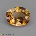 Natural Zircon 6.20 Carats Imperial Yellow Oval 12x10 mm Loose Gemstone - Image 1