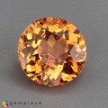 Natural Spessartite garnet 1.37 Carats Fanta Orange Round 6x4 mm Loose Gemstone - Image 1
