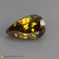 Natural Sphalerite 6.34 Carats Golden Yellow With Orange Flashes Pear 14x8 mm Loose Gemstone - Image 1