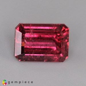 Purplish pink natural rubellite emerald cut    5.55cts - 11x8mm Purplish pink natural rubellite emerald cut    5.55cts - 11x8mm