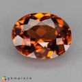 Natural Zircon 5.22 Carats Orange Red Oval 11x9 mm Loose Gemstone - Image 1