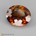 Natural Sphene 2.71 Carats Honey Yellow Brown with Red Flashes Oval 9x7 mm Loose Gemstone - Image 5