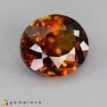 Natural Sphene 2.71 Carats Honey Yellow Brown with Red Flashes Oval 9x7 mm Loose Gemstone - Image 6