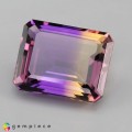 Natural Ametrine 34.51 Carats Purple to Yellow Emerald 23x19 mm Loose Gemstone - Image 2